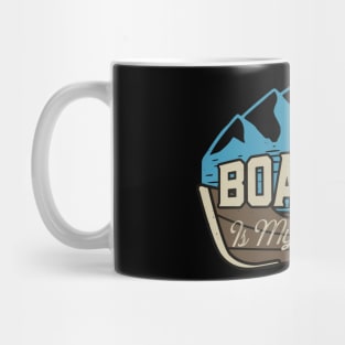 Boating Is My Therapy Lake Fishing Camp Mug